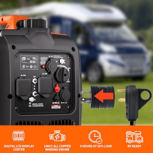 8000W Dual Fuel Inverter Generator with Electric Start F558