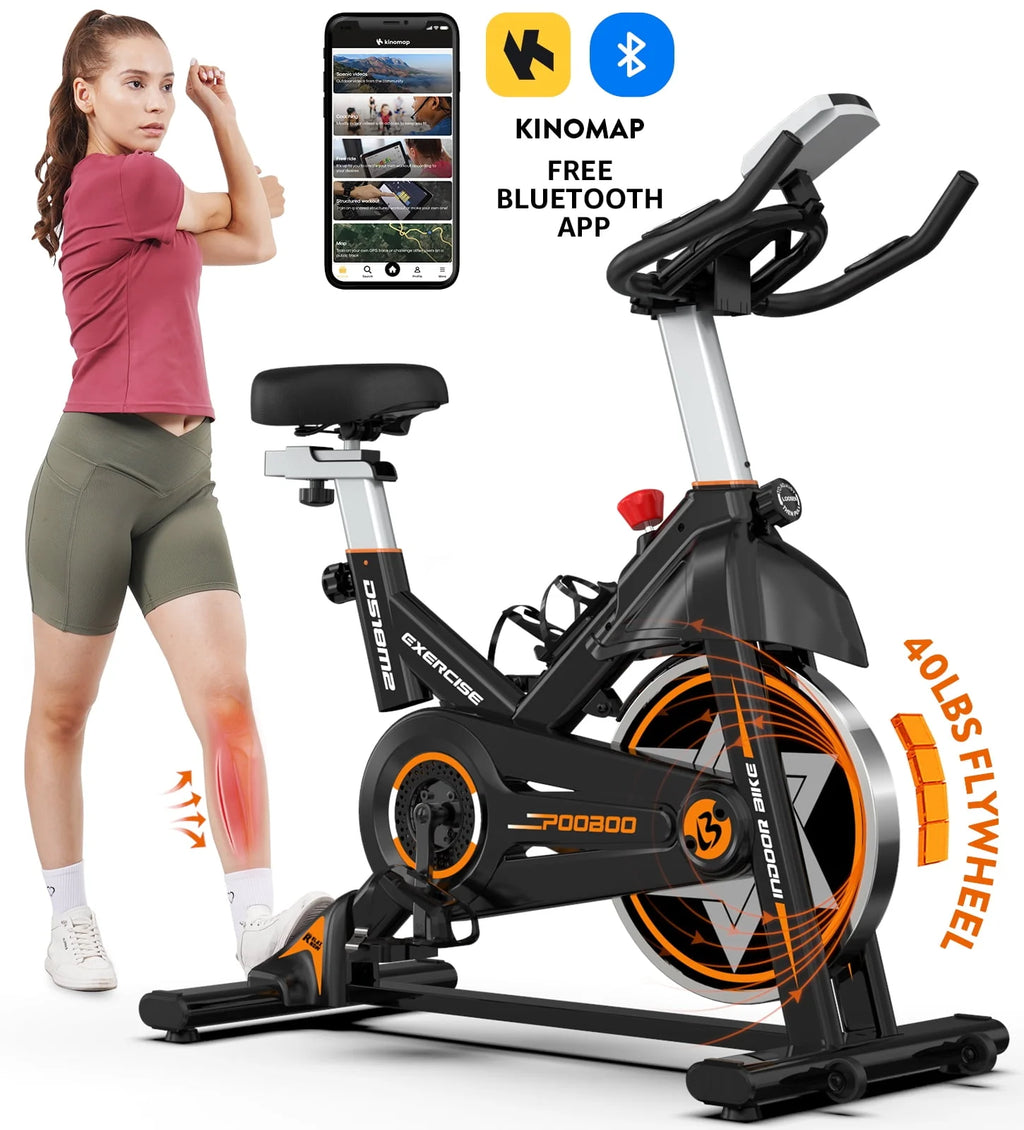 Indoor Cycling Bike Stationary Magnetic Resistance 35lbs Flywheel E5649