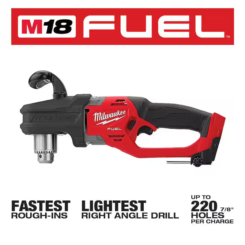 18-Volt Li-Ion Brushless Cordless 1/2 in. Right Angle Drill with Hole Saw Kit V518270