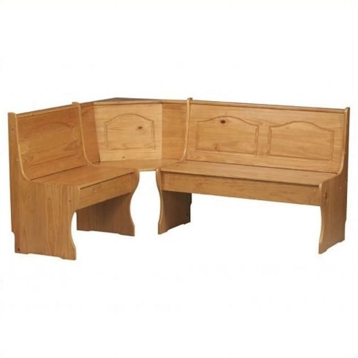 Natural Wood Corner Bench W41384