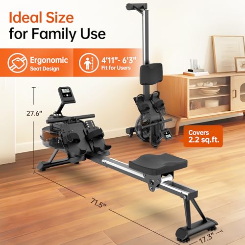 Water Rowing Machine with 330LB Weight Capacity S718