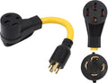 30 Amp Twist Lock 4 Prong Male Plug to 50 Amp 4 Prong Female Outlet Power Cord Adapter T756516