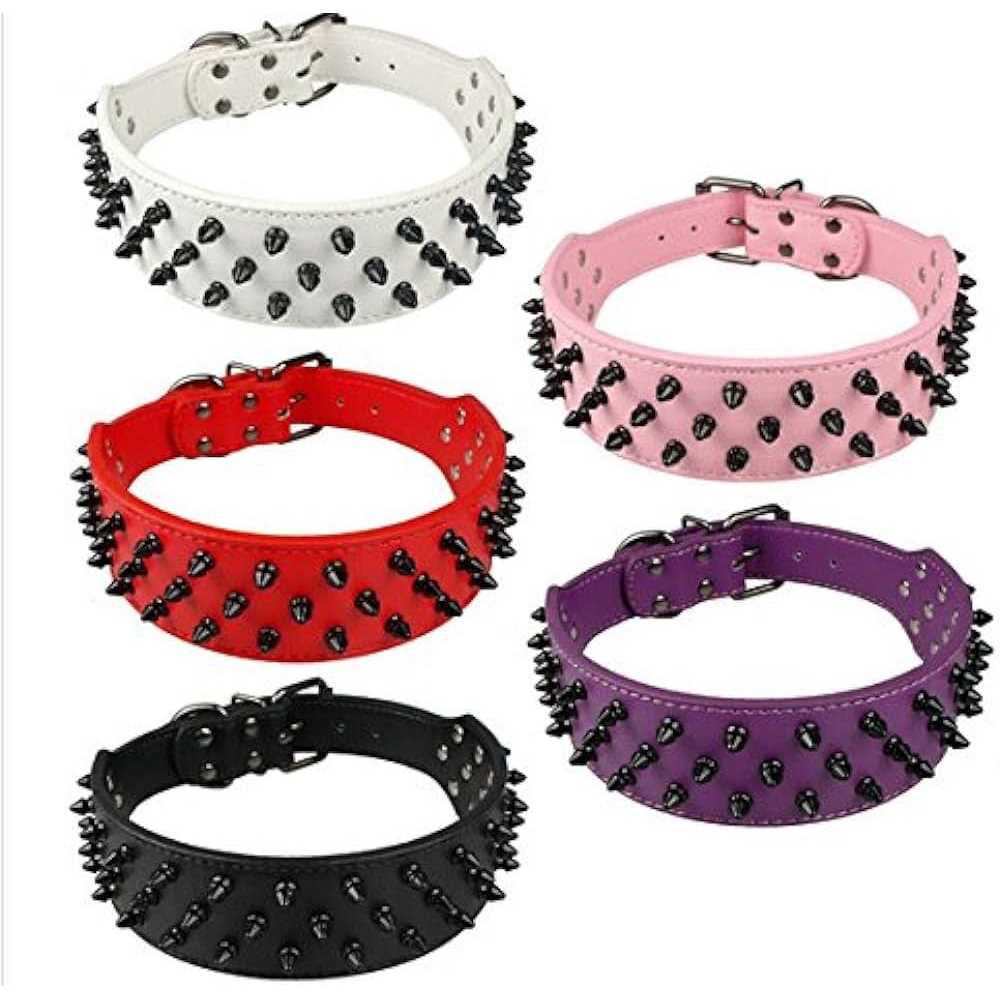 Black Spiked Studded Dog Collar A97660