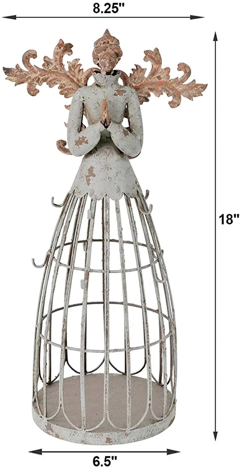 Antiqued Metal Garden Angel Statue 18"H O49882