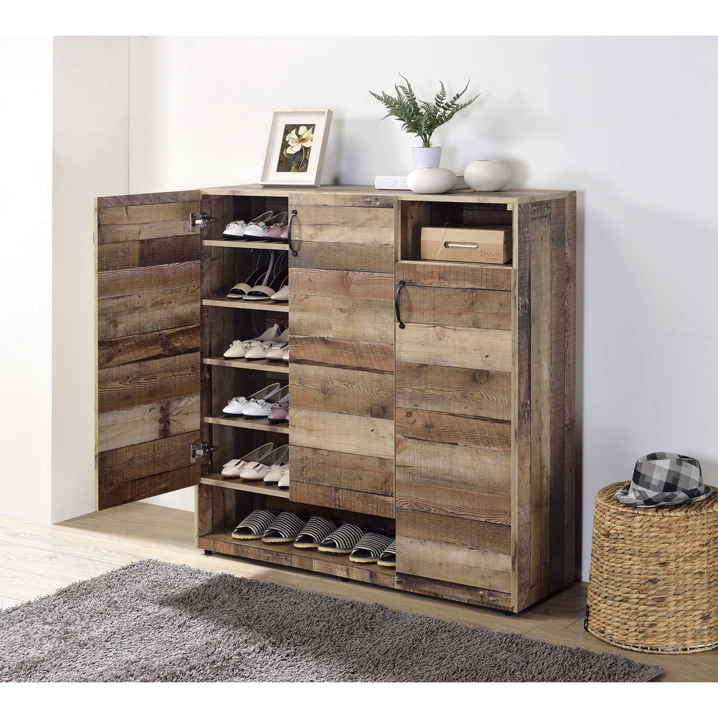 Rustic Gray Oak Cabinet X9828