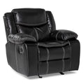Black Faux Leather Upholstered Reclining Chair K36871
