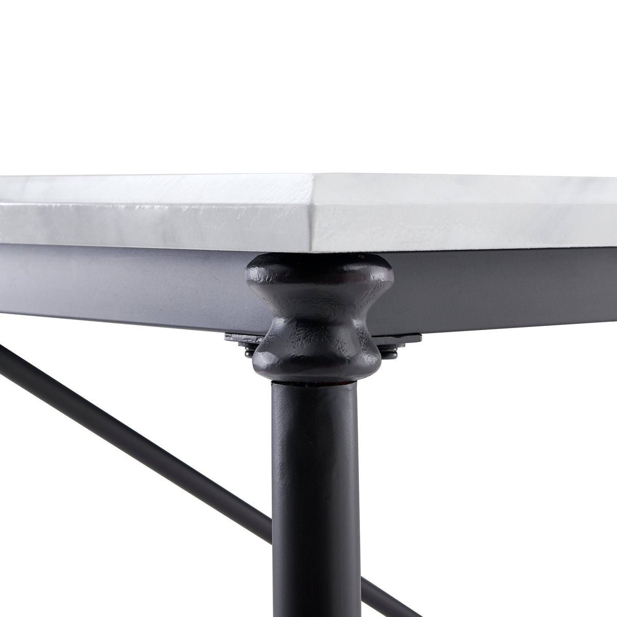 Black Metal 29-inch Kitchen Island Table Y8860