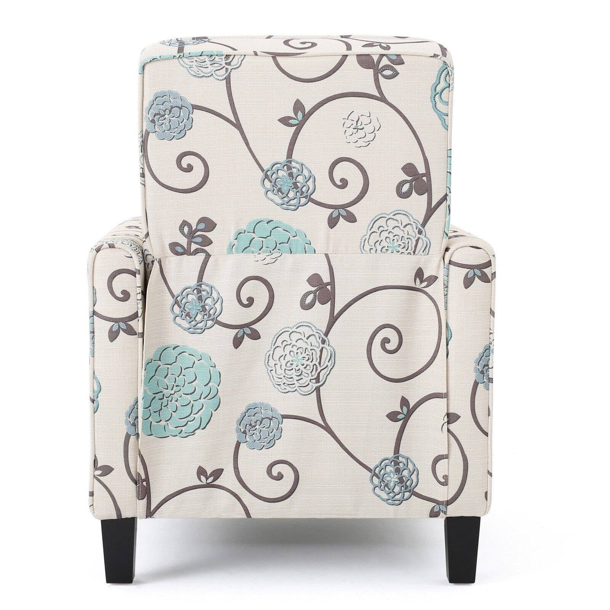 White and Blue Fabric Recliner Z45221