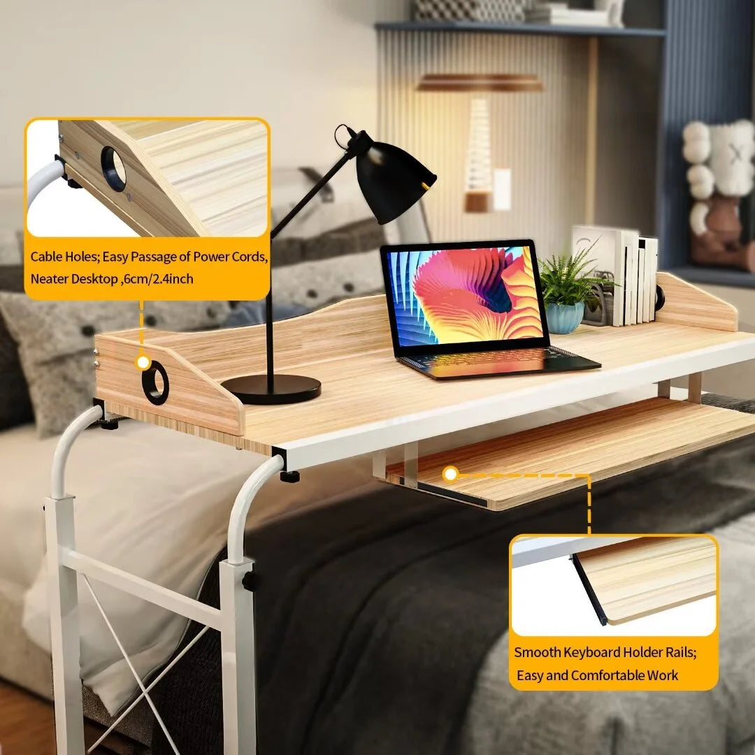 Height Adjustable Overbed Table with Wheels H96841