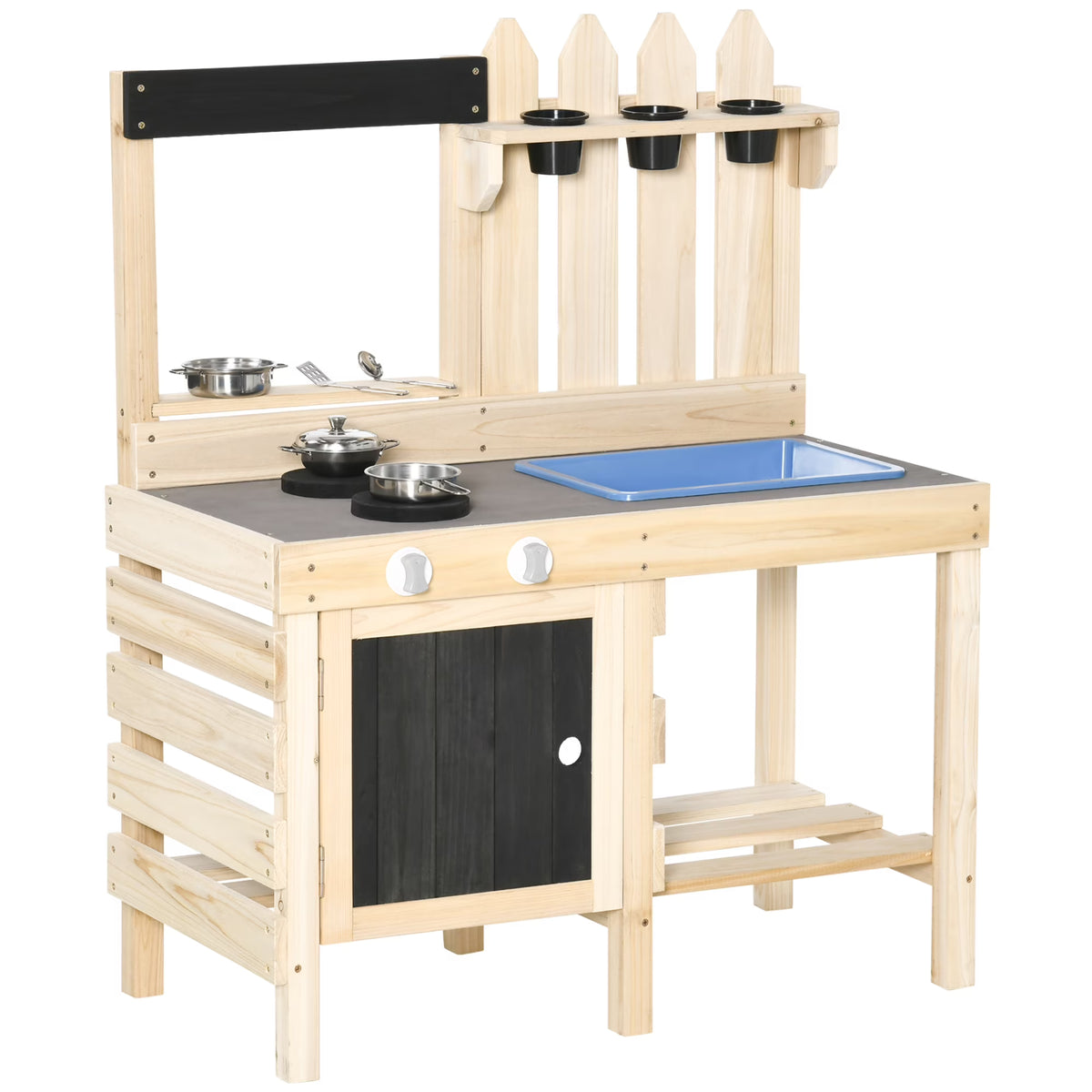 Outdoor Wooden Kitchen Play Set with Removable Sink M581