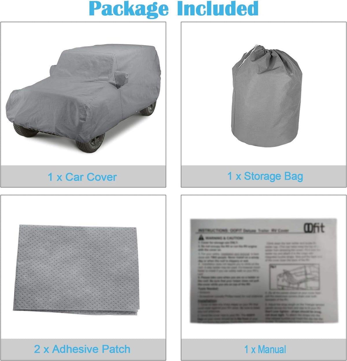 Grey Car Cover Pack of 2 O437