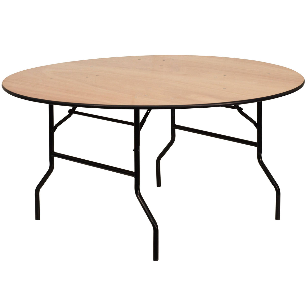 60-Inch Round Wood Folding Banquet Table B49785