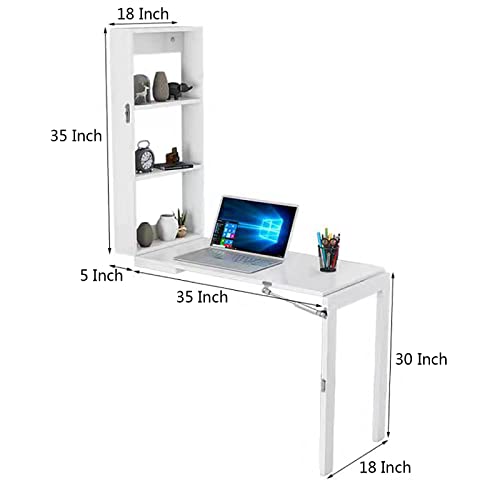 Natural Freestanding 3 Tier Ladder Shelf Desk V526243
