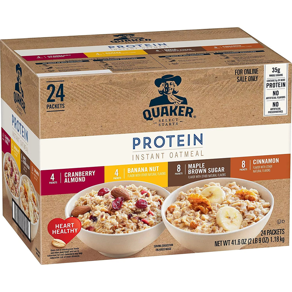 Protein 4 Flavor Variety Pack Instant Oatmeal, 24 Count Q24763