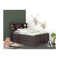 Full Size Bookcase Bed with Twelve Drawers in Espresso Q850
