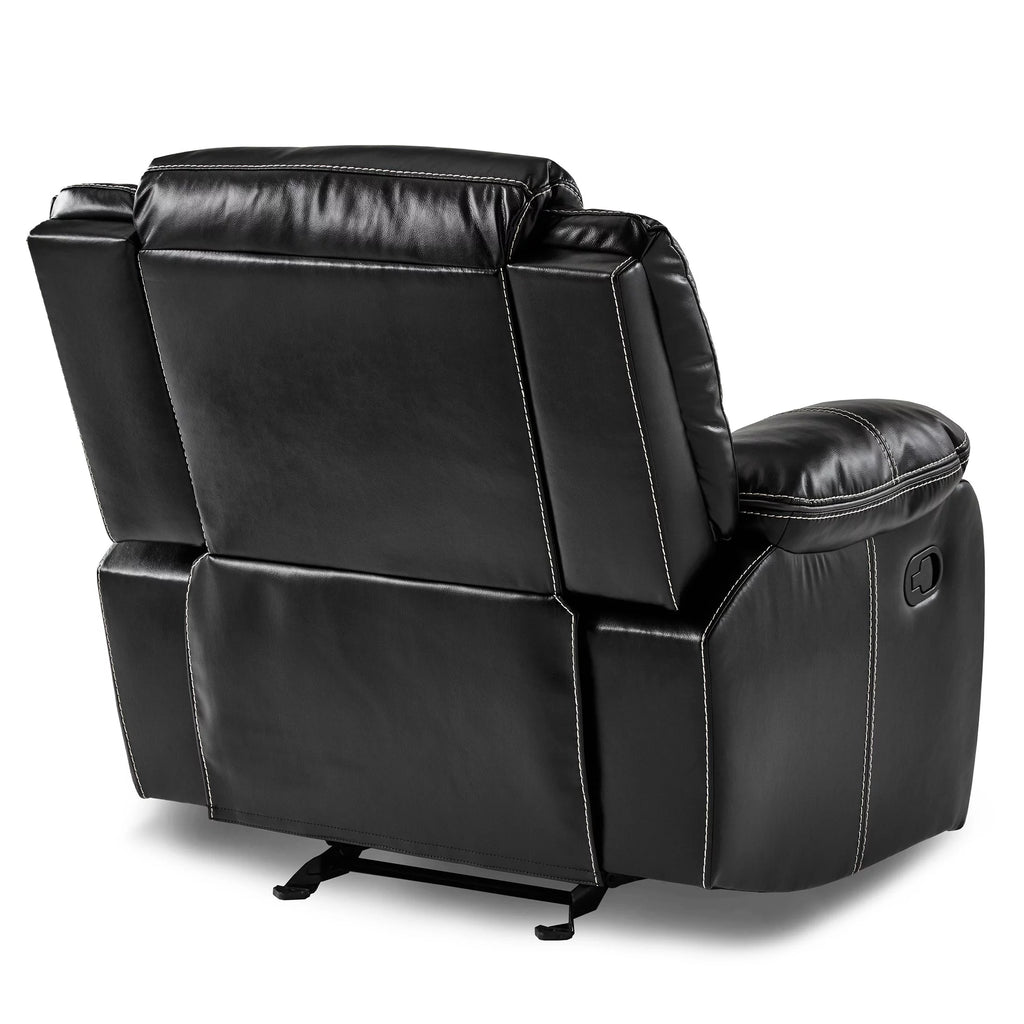 Black Faux Leather Upholstered Reclining Chair K36871
