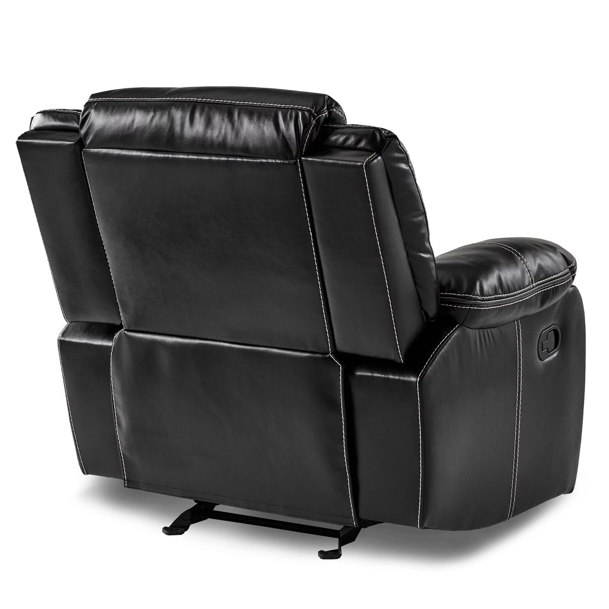 Black Faux Leather Upholstered Reclining Chair K36871