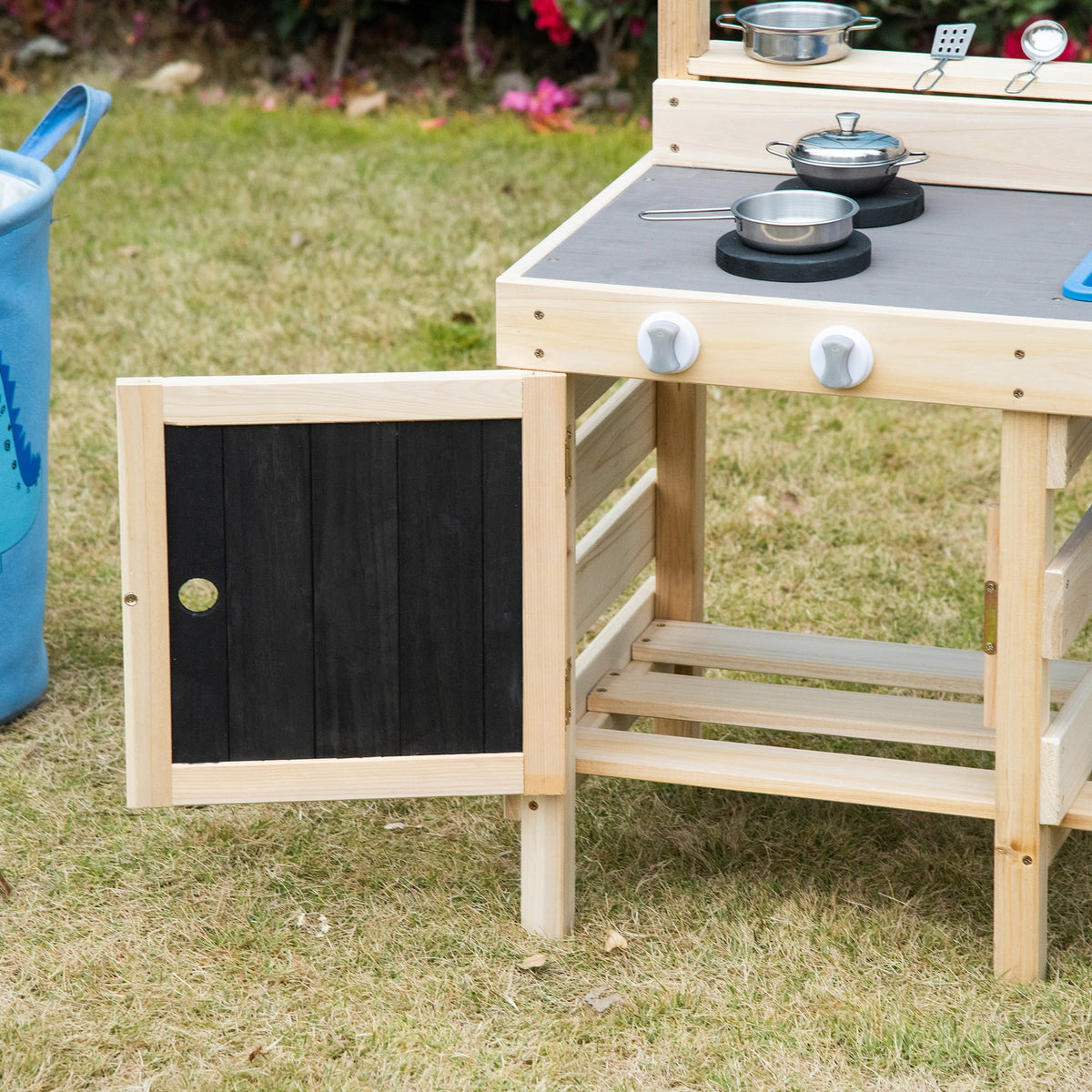 Outdoor Wooden Kitchen Play Set with Removable Sink M581