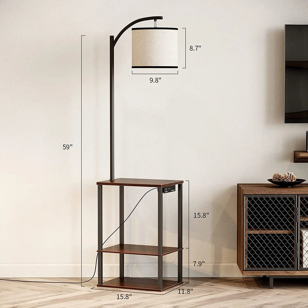 Floor Lamp with Table and USB Port R36305