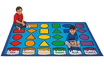 Shapes & Colors Activity Carpet - 6' x 9' C4923