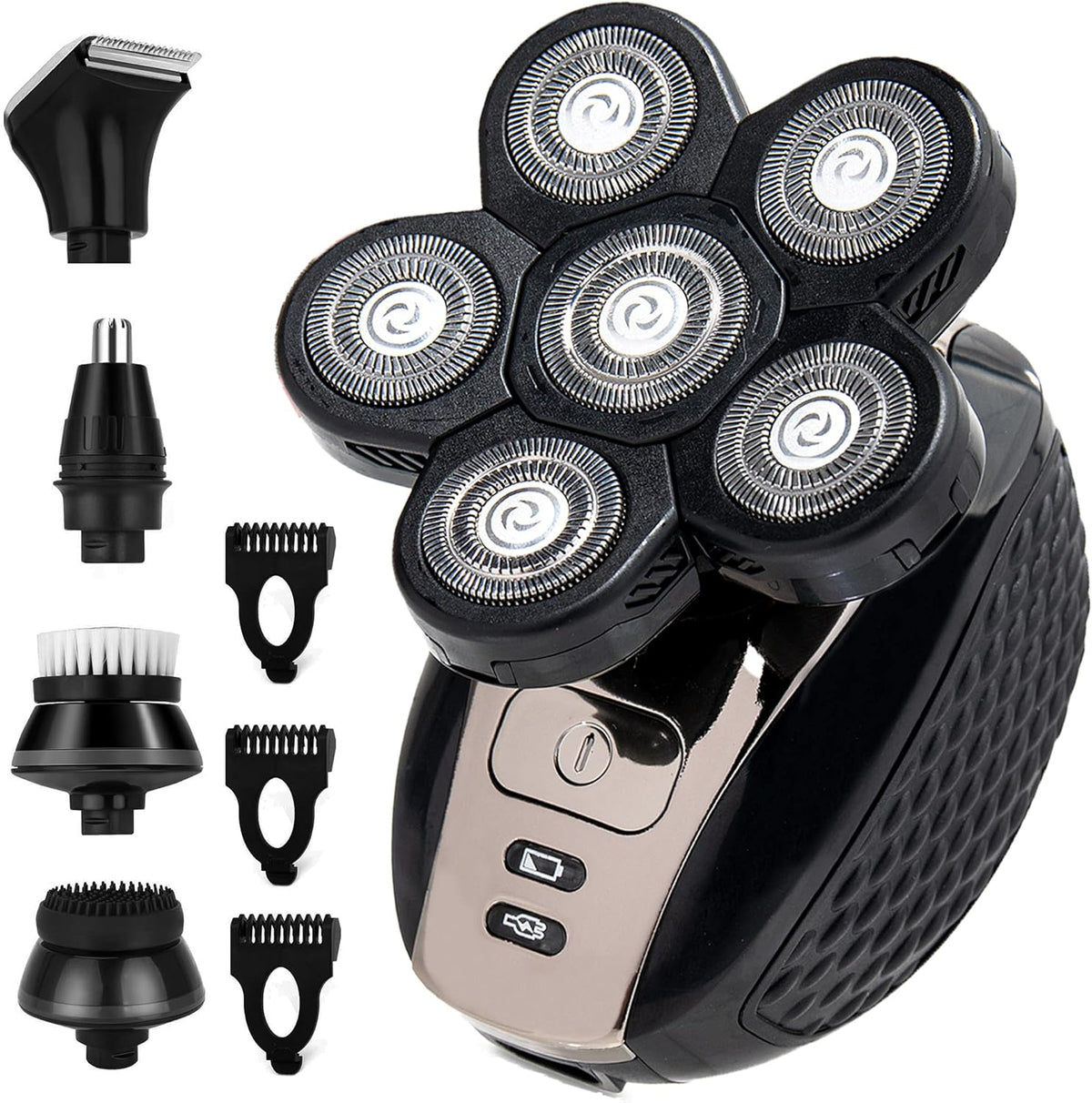 5-in-1 Electric Head Shaver for Bald Men, Cordless and Rechargeable, Pack of 2 X347247