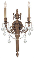 2 Light Matte Brass Wall Mount Sconce Q2326