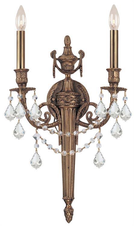 2 Light Matte Brass Wall Mount Sconce Q2326