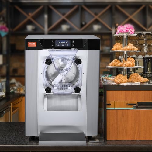 Commercial Ice Cream Machine 1400W 20/5.3 Gph Hard Serve Ice Cream Maker with LED Display Screen L362