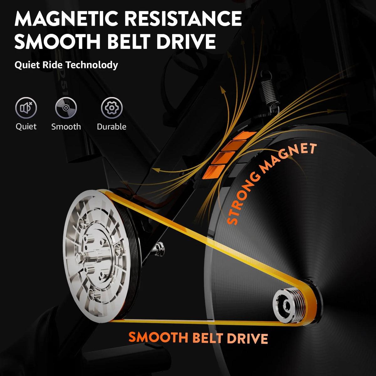 Indoor Cycling Bike Stationary Magnetic Resistance 35lbs Flywheel E5649