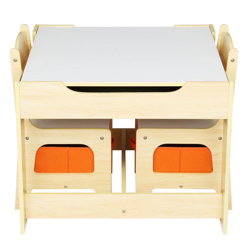 White Wooden Kids Table and Chair Set A1985