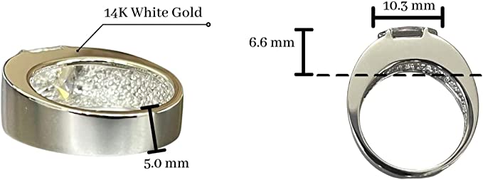 Radiant Cut Lab Grown Diamond Ring in 14K White Gold L873857