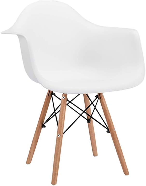 Black Plastic Arm Dining Chairs, Set of 1 E558