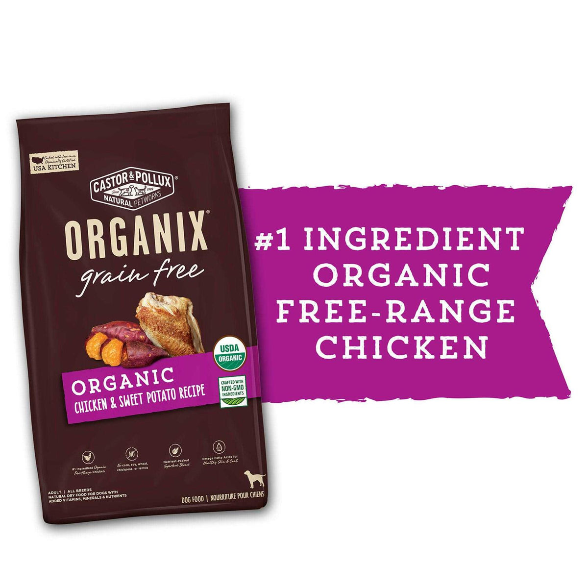 Organic Chicken Recipe Dry Dog Food A28705