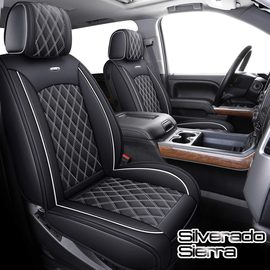 Black 2 Pc Front Seat Covers L424323