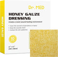 Honey Gauze Dressing 4" x 4", 10 Pcs/Box Medical Bandage Tulle Mesh Patch P4944