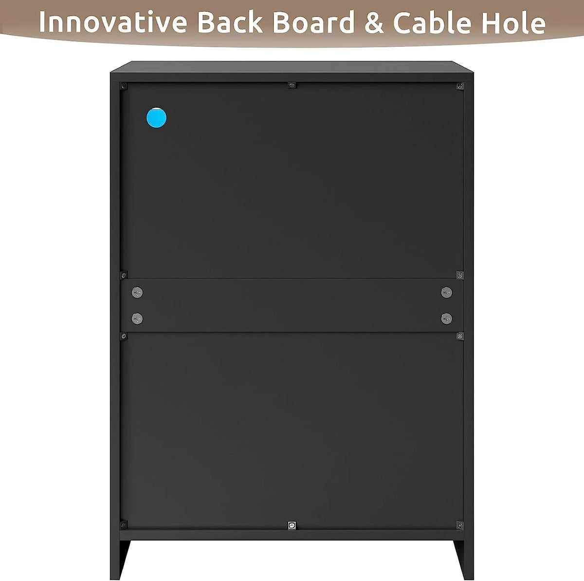 Black 3 Drawer Dresser with LED Lights U44950