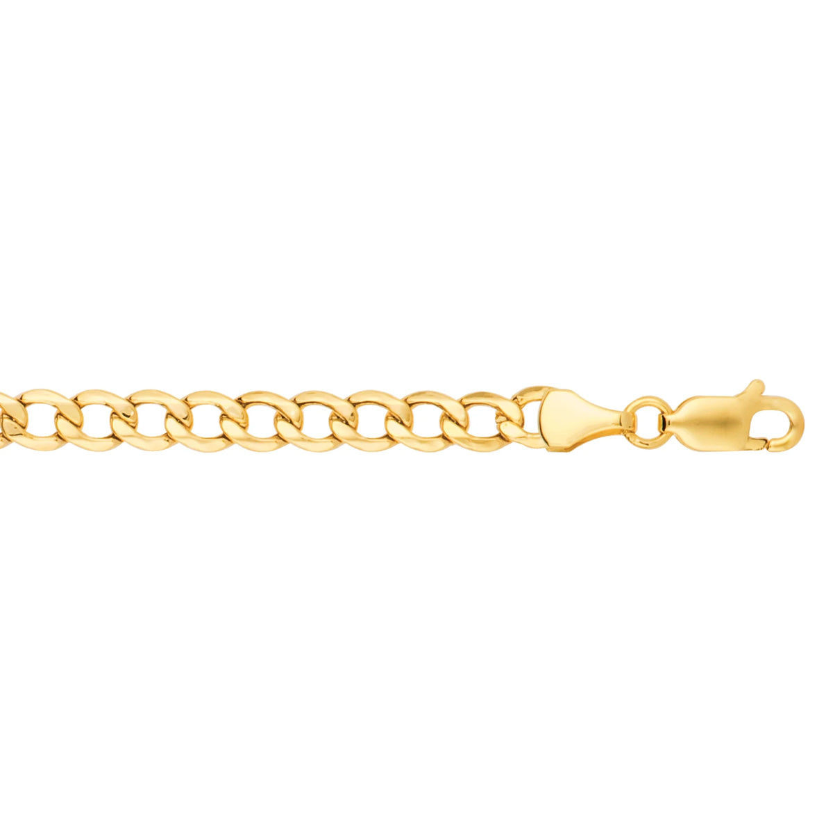 14K Yellow Gold 18in 5.3mm Curb Chain with Lobster Clasp G728