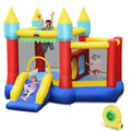 Inflatable Bounce House Slide with Tunnels Ball Pit and 480W Blower A235704