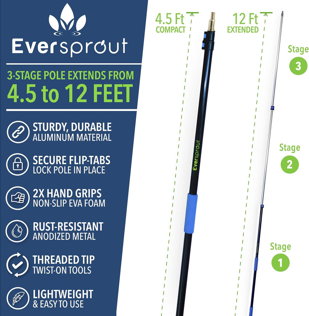 5-to-13 Foot Deck Stain Brush & Extension Pole Combo C447