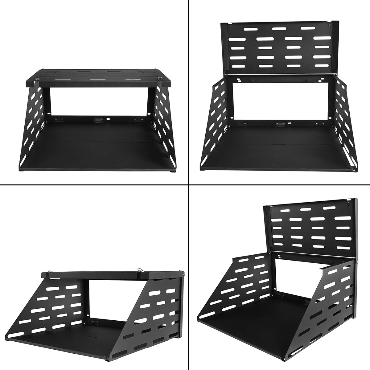 2-Tier Foldable Tailgate Table Camping Cargo Shelf N2853