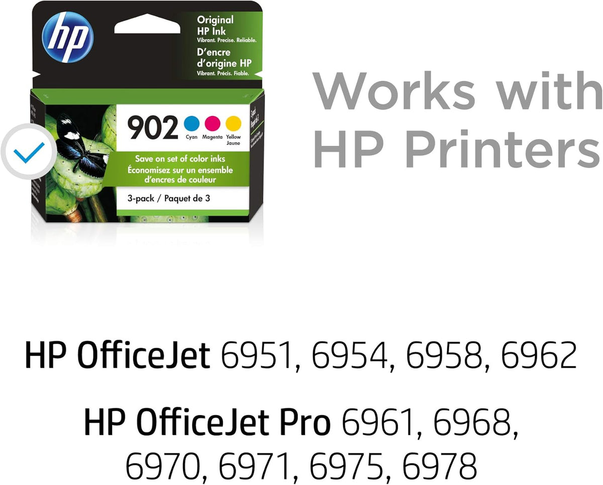 Cyan, Magenta, Yellow Ink Cartridges for HP OfficeJet 6900 Series, Pack of 2 D4556