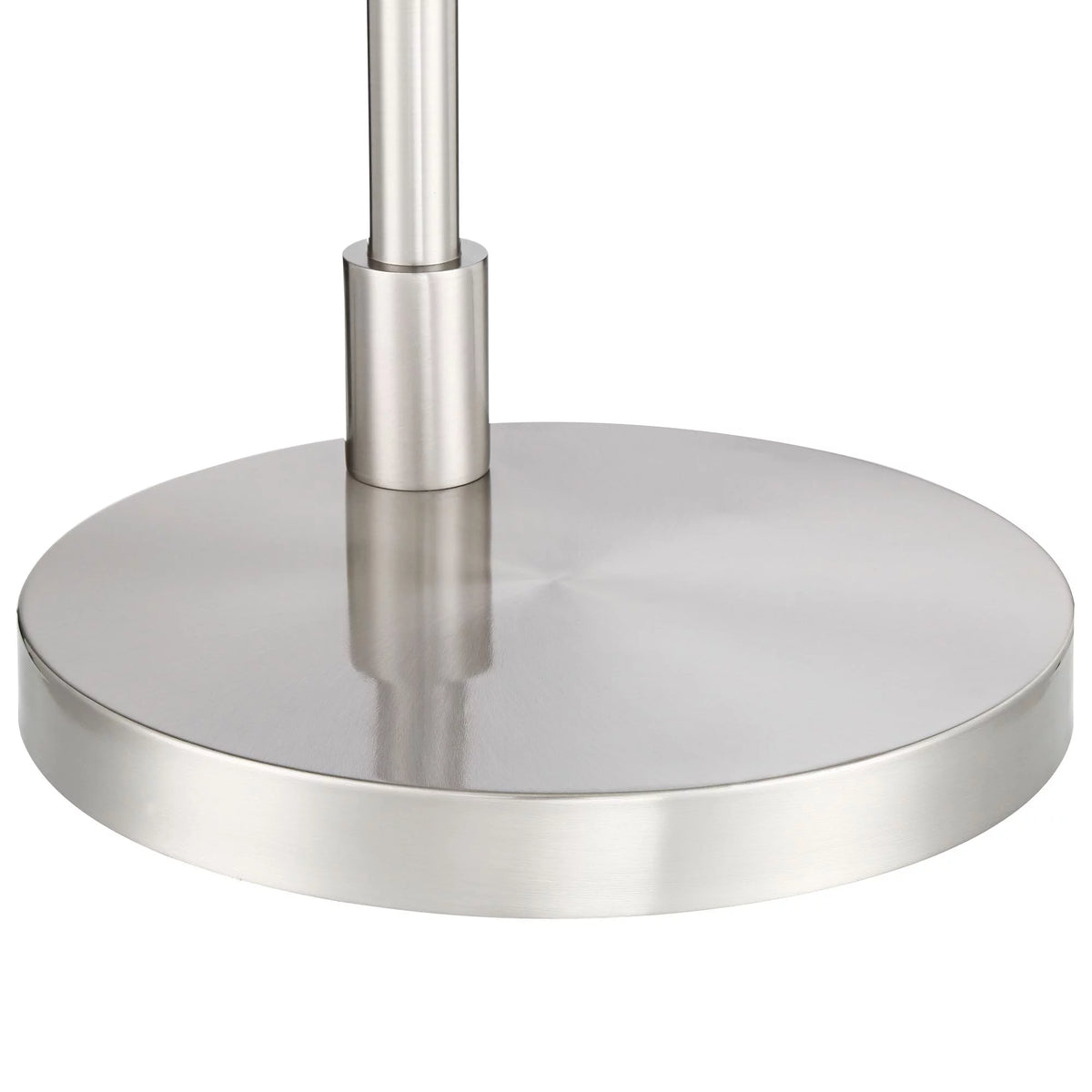Modern Floor Lamps with Tray Tables 60" Tall Set of 2 Brushed Nickel U53235