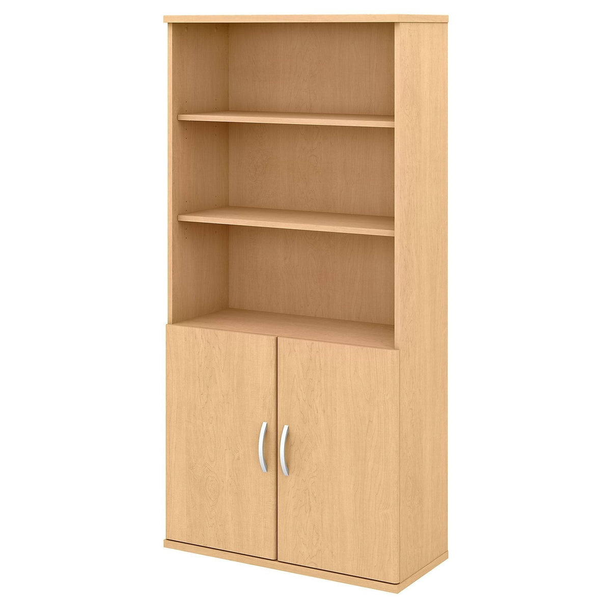 Storm Gray 5 Shelf Bookcase with Doors F988814