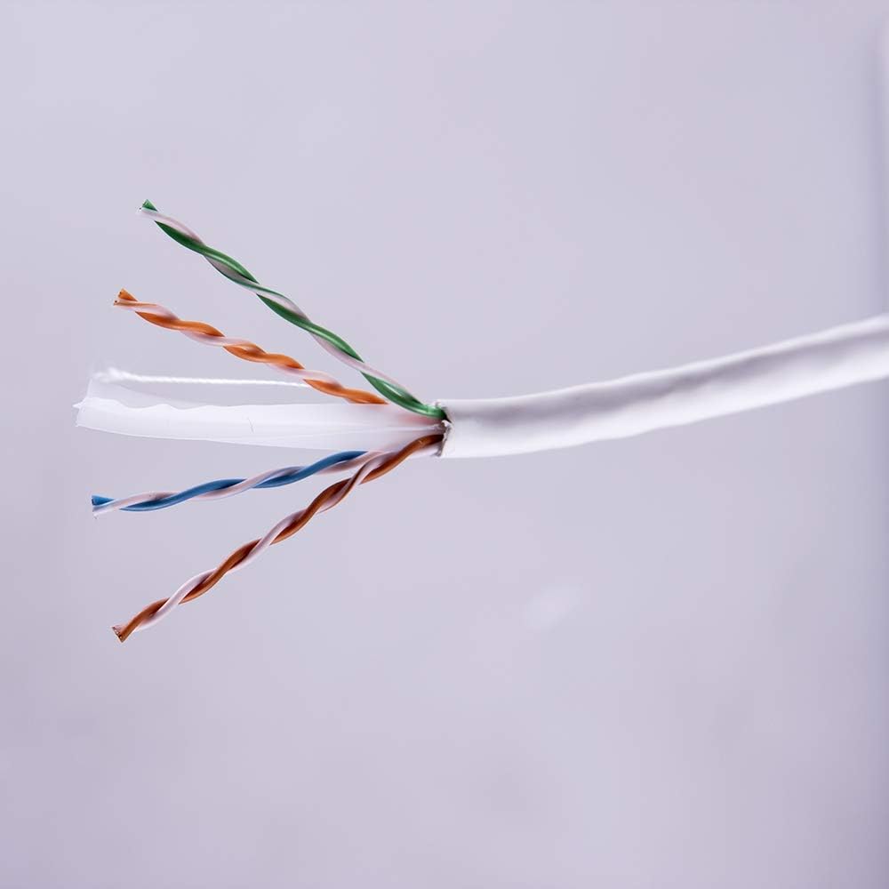 Cat6 1000 Ft. 23AWG UTP Bulk Ethernet Cable White B115530