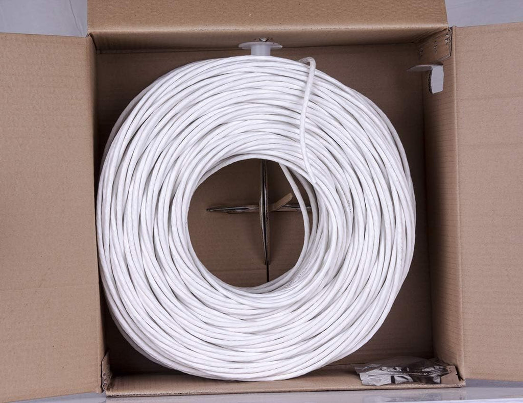 Cat6 1000 Ft. 23AWG UTP Bulk Ethernet Cable White B115530