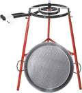 Polished Steel Paella Pan 18-Inch with Gas Burner Q87673