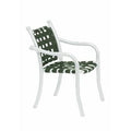 Stacking Patio Dining Chair, Snow Vinyl, Mocha Vinyl N97474