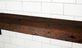 Reclaimed Wood Mantel Shelf with Steel Angle Brackets Q469251