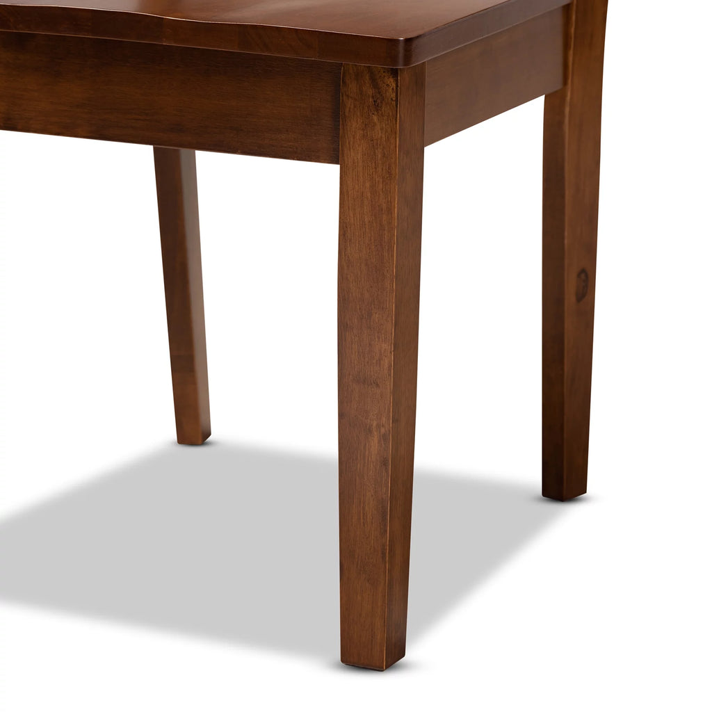 Set of 2 Walnut Brown Dining Chair L735