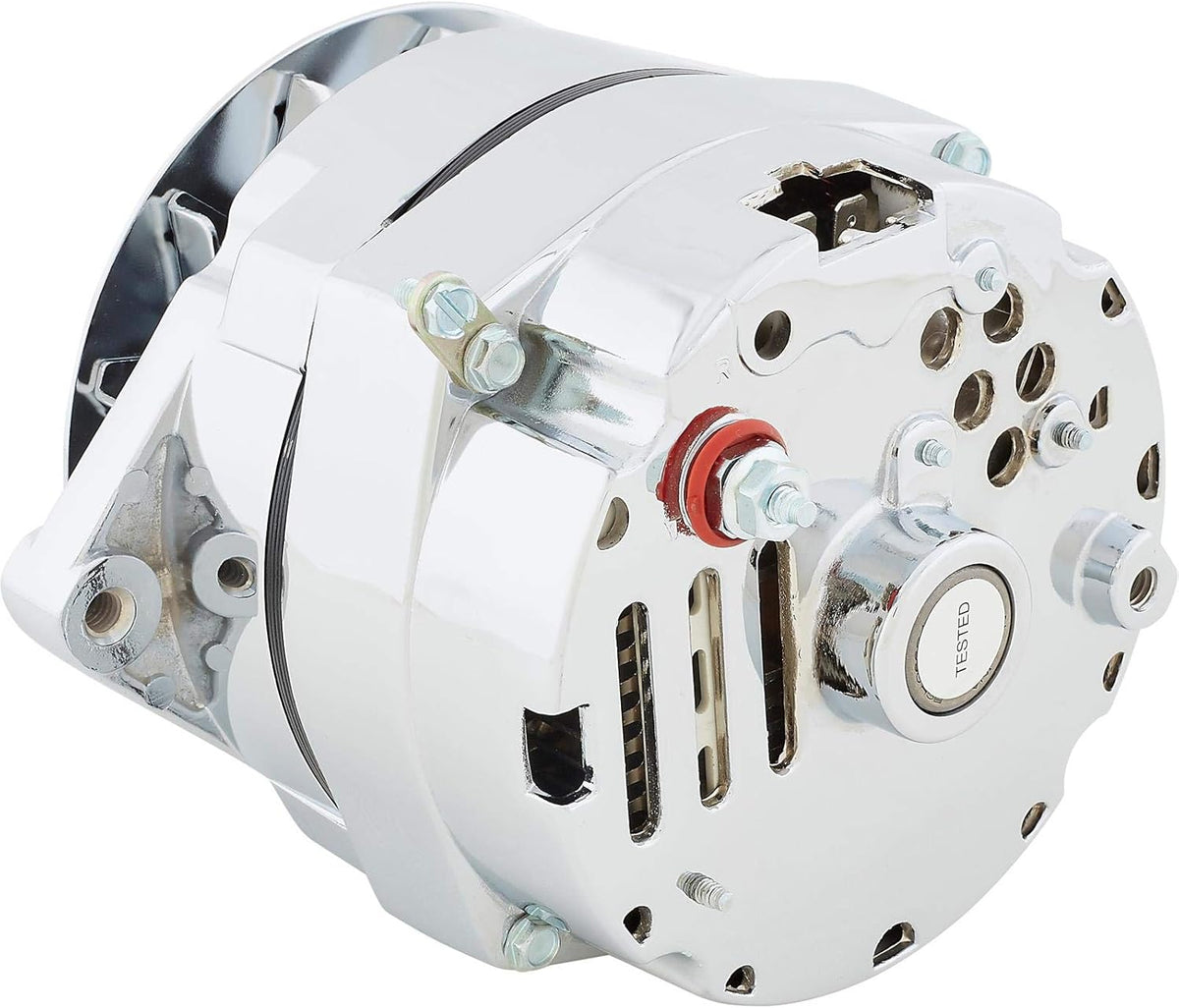 Chrome 100 Amp One Wire Alternator with Chrome Bracket J578293